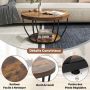 Coffee table, two-tier, Ø 80 × 45 cm