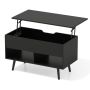 Coffee table, with hidden compartment and 2 shelves, 80 × 40 × 44.5 cm