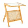 Coffee table, with magazine rack, Brown/natural, 49.53 × 55.88 × 35.56 cm