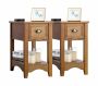 Coffee table set, 2 pcs. with drawer and shelf, Brown, 33.02 × 58.42 × 55.88 cm