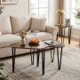 Coffee table set, 3 pcs, Brown/black