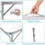 Camping table, foldable, 4-seater, 78.74 × 58.42 × 66.04 cm