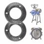 Valurautaiset hiomalaikat VEVOR MP-02G, 2 kpl, 146 × 146 × 7 mm