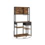 Kitchen shelf 40x100x180.4cm., black/brown