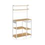 Kitchen cabinet 40x90x165.5cm., light brown/white