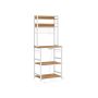 Kitchen shelf 40x60x170cm., white/light brown