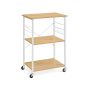 Kitchen shelf 40x60x89cm., light brown/white
