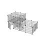 Metal mesh cage for small animals, black