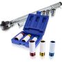 Ratchet with telescopic handle 1/2" + sockets 17/19/21 mm.