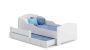 Children's double bed Michas with mattress and safety barrier 164x85x63 / 145x80x15cm