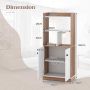 Bookshelf, 4 cubes, 3 tiers, white/natural, 60 × 140 × 30 cm