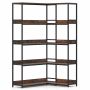 Bookshelf, Corner, 5-tier, 110 × 89 × 180 cm