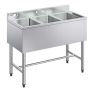 Kaupallinen allas VEVOR JC-BAR-3B38-320, 3 allasta, 978 × 470 × 838 mm