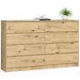 Комод AKORD K160, 8 ящиков, коричневый, 160 × 99 × 40 см