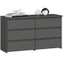 Lipasto CL100, 6 laatikkoa, harmaa, 100 × 57 × 35 cm