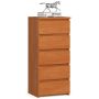 Комод CL5, 5 ящиков, коричневый, 40 × 92 × 35 см