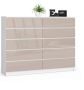 Chest of drawers NORE K160, white/cream color