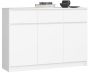 Chest of drawers K140 with 3 drawers, white