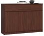 Chest of drawers K140 with 3 drawers, dark brown