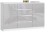 Chest of drawers NORE K160 with 4 drawers, white/light gray