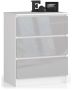 Chest of drawers NORE K60 with 3 drawers, white/light gray