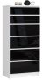 Chest of drawers NORE K60 with 6 drawers, white/black