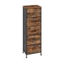 Komoda SONGMICS BELLAH, 5 stalčiai, ruda/juoda, 39,6 × 117,7 × 30 cm