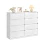 VASAGLE Kailyn chest of drawers, 6 drawers, 40 × 119.4 × 97.5 cm