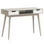 Computer Desk, 2 Drawers, Oak, 43.5 × 31 × 20 inches