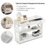 Console table, 1 drawer, 2 shelves, 100.33 × 80.01 × 30.48 cm