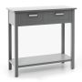 Console table, 2 drawers and lower shelf, 80 × 82 × 35 cm
