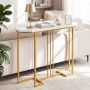 Console table, White/gold, 110 × 91 × 30 cm