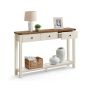 VASAGLE console table, 3 drawers and shelf, 120 × 76 × 24 cm