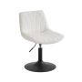 VASAGLE vanity stool, height-adjustable, 360° swivel, White, 46.5 × 77.5 × 43 cm