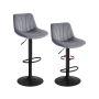 VASAGLE vanity stool, height-adjustable, 360° swivel, Grey, 46.5 × 108 × 43 cm