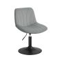VASAGLE vanity stool, with backrest, Gray, 47 × 77.5 × 43 cm