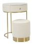 Sharon dressing table with pouf