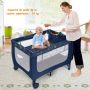 Baby Playpen, Blue, 125 × 65 × 76 cm