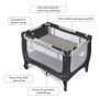 Baby Playpen, Grey, 125 × 65 × 76 cm