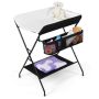 Baby changing table, 3 storage compartments, 80.0 × 63.0 × 89.9 cm