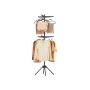Foldable clothes dryer with 3 rotating hangers, 150 cm, stainless steel