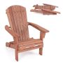 Outdoor Adirondack chair, foldable, 88.9 × 93.98 × 71.12 cm