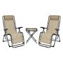 Outdoor furniture set, 2 armchairs and table, Sand