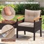 Outdoor furniture set, 3 pieces, 2 chairs and a table