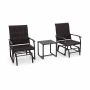 Outdoor furniture set, 3 pieces, Brown