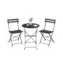 SONGMICS GGF036BZ01 Outdoor Furniture Set, 1 Table and 2 Chairs