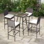 Outdoor Bar Stool Set, 4-Piece, 50.8 × 107.95 × 40.64 cm
