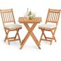 Outdoor bistro furniture set, 1 table and 2 chairs