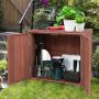 Outdoor storage box, Double doors, Brown, 77.47 × 55.88 × 72.39 cm