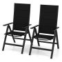 Outdoor chairs, 2 pcs, 58 × 112 × 70 cm